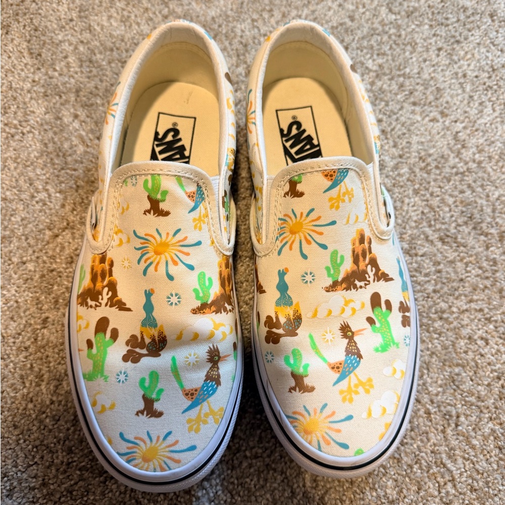 Vans Cactus Print Slip-On Sneakers Women’s Size 8